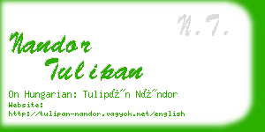 nandor tulipan business card